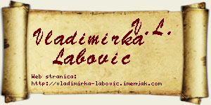 Vladimirka Labović vizit kartica
